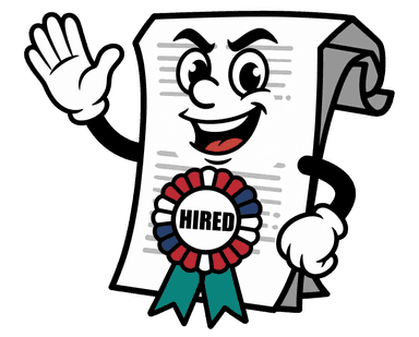 Rex the ResumeCoach mascot offering a high five