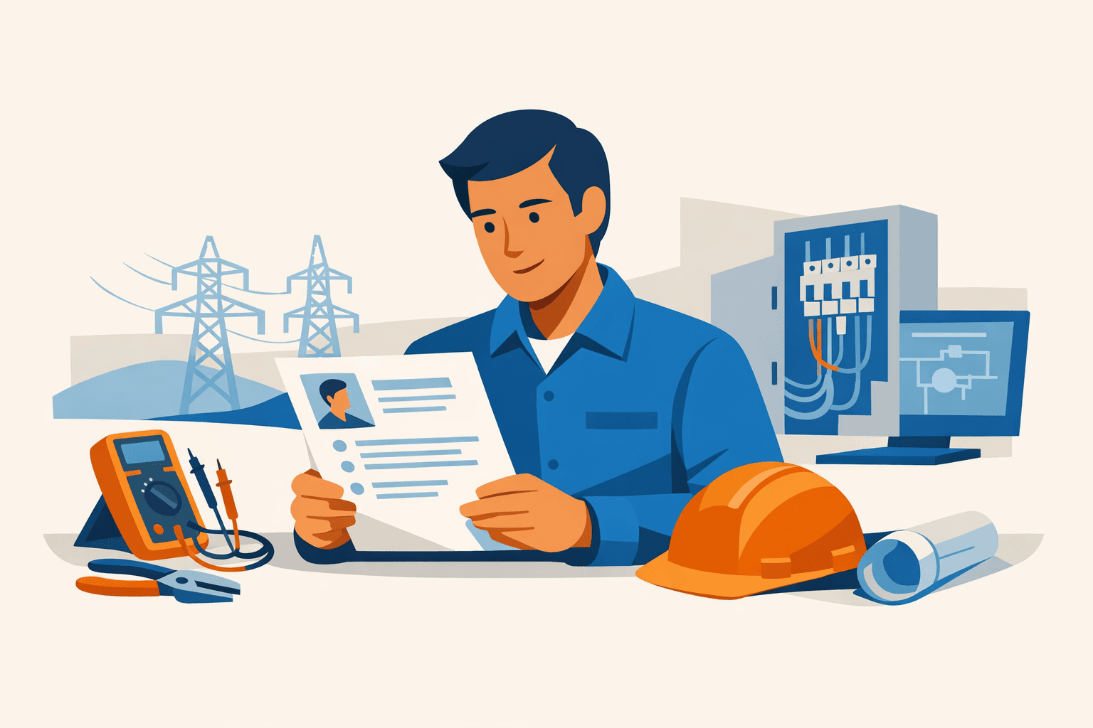 Electrical Engineer Resume Template: The Ultimate Simple Guide featured image background